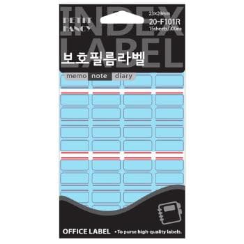 보호 견출지(F101R/15매/적색/23*28/쁘띠팬시)