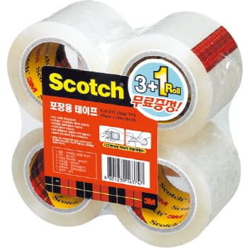 스카치 포장용테이프 리필(132R 3+1무료증정/투명/48mm*20M/3M)